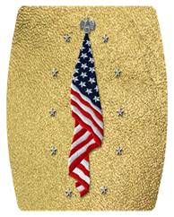 DAREC 421 SH GD Flag at Rest Shimmer Gold